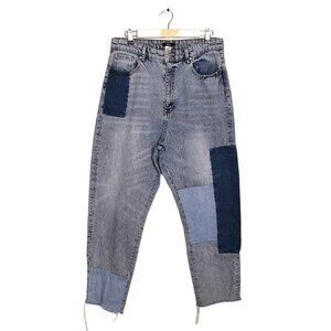 BDG by Urban Outfitters Patchwork Distressed Jeans w/ Frayed Hem | Size 31